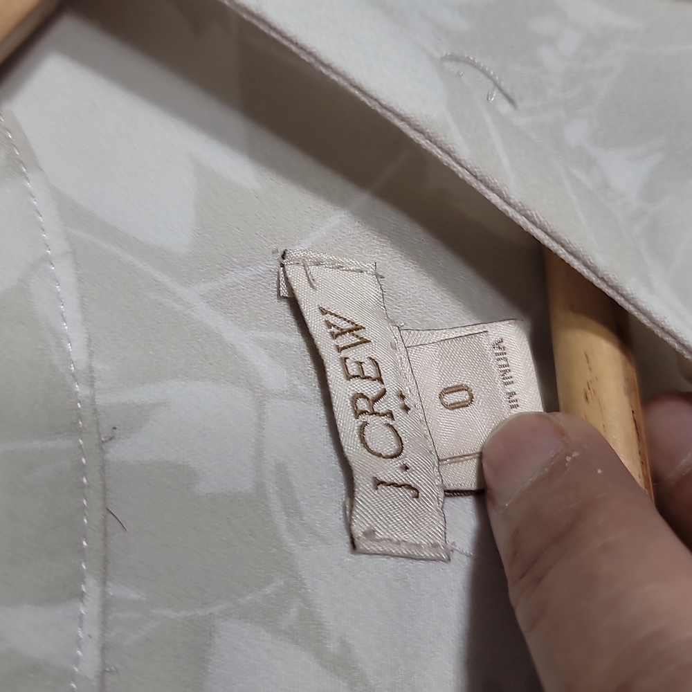 J. Crew Cream Floral Ruffle Blouse - Picture 3 of 8